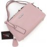 Женская розовая сумка небольшого размера из натуральной кожи с ручками KARYA (15931) - 5