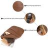 Светло-коричневая мужская сумка-слинг из кожзама Vintage (20567) - 10