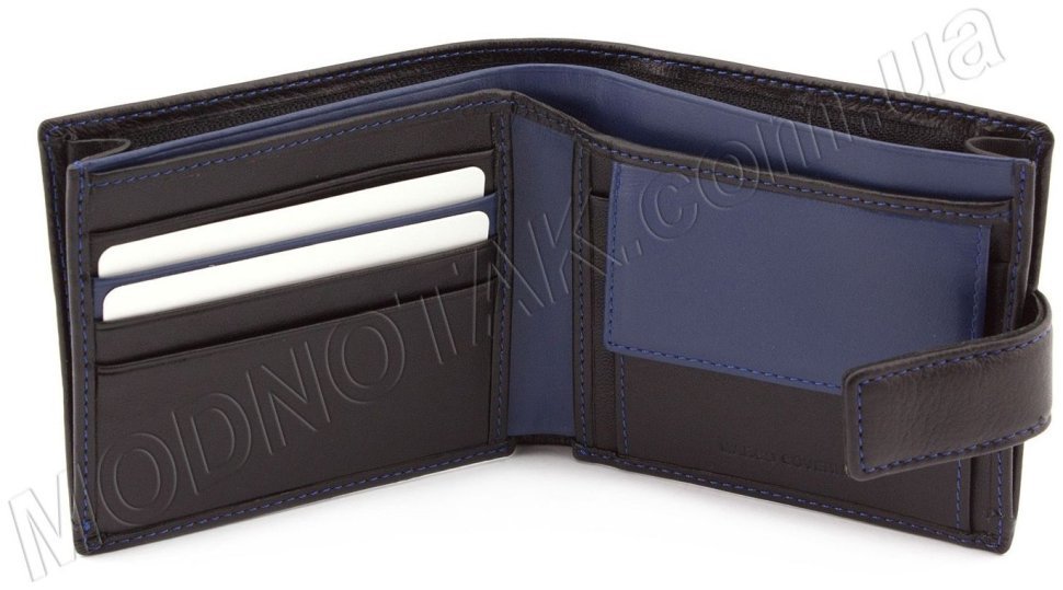 Невеликий гаманець для чоловіків на три відділення - Marco Coverna (18511) modnotak фото №2