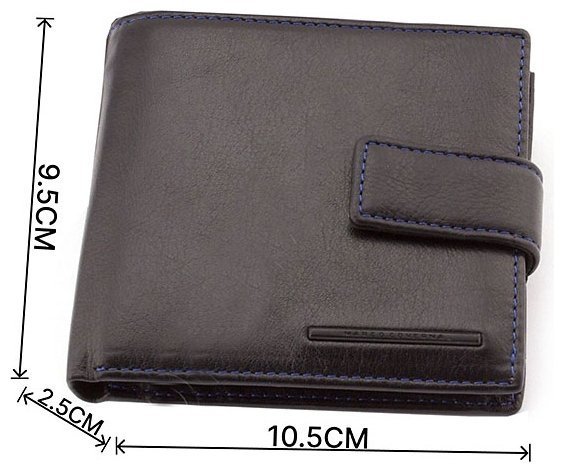 Невеликий гаманець для чоловіків на три відділення - Marco Coverna (18511) modnotak фото №3