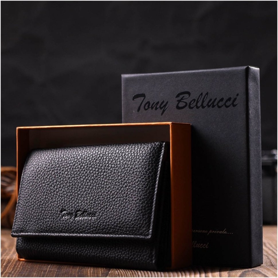 Двоколірний жіночий гаманець потрійного додавання натуральної шкіри Tony Bellucci (2422037)