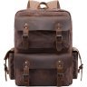 Дорожній текстильний рюкзак коричневого кольору Vintage (20055) - 2