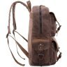 Дорожный текстильный рюкзак коричневого цвета Vintage (20055) - 3
