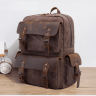 Дорожній текстильний рюкзак коричневого кольору Vintage (20055) - 5