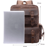 Дорожній текстильний рюкзак коричневого кольору Vintage (20055) - 6