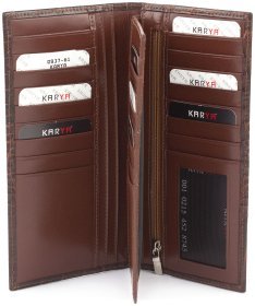 Світло-коричневий купюрник з натуральної шкіри без фіксації KARYA (0937-61)