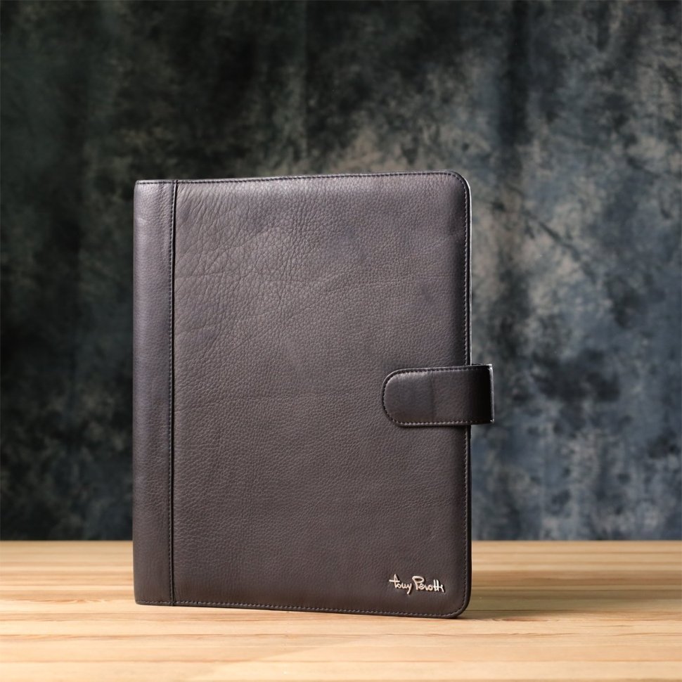 Компакиная практичная мужская сумка синего цвета из натуральной кожи KARYA (2420840) modnotak фото №22