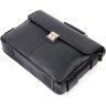 Классический кожаный мужской портфель черного цвета KARYA (2420940) - 3