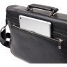 Классический кожаный мужской портфель черного цвета KARYA (2420940) - 6