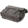 Серая мужская сумка-мессенджер из кожзама с навесным клапаном Vintage 2422143 - 3