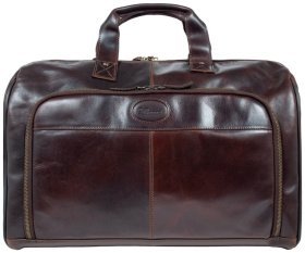 Мужская дорожная сумка из натуральной гладкой кожи через плечо Ashwood коричневого цвета 95454