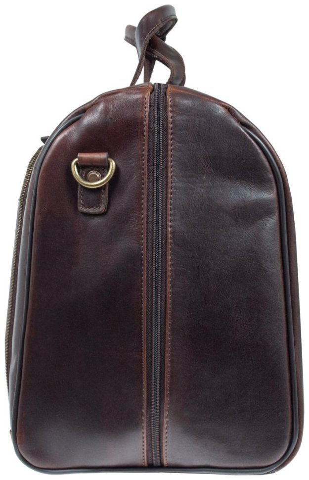 Мужская дорожная сумка из натуральной гладкой кожи через плечо Ashwood коричневого цвета 95454 modnotak фото №5