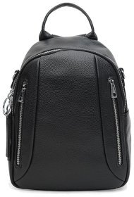 Городской женский рюкзак из натуральной фактурной кожи Ricco Grande 105654 черного цвета