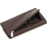 Класичний жіночий гаманець коричневого кольору з натуральної шкіри KARYA (55954) - 4