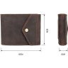 Горизонтальний чоловічий гаманець з vintage шкіри на кнопці Vintage (2414975) - 3