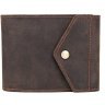 Горизонтальний чоловічий гаманець з vintage шкіри на кнопці Vintage (2414975) - 9