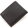 Миниатюрное мужское портмоне из натуральной черной кожи ST Leather 1767354 - 3