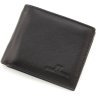 Чоловічий портмоне з натуральної шкіри чорного кольору з зажимом ST Leather 1767454 - 1