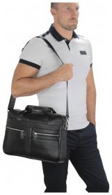 Мужская кожаная деловая сумка для ноутбука до 15 дюймов Tiding Bag 77554