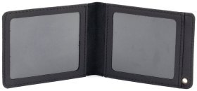 Кожаная бложка для удостоверения Leather Collection 97754 черного цвета