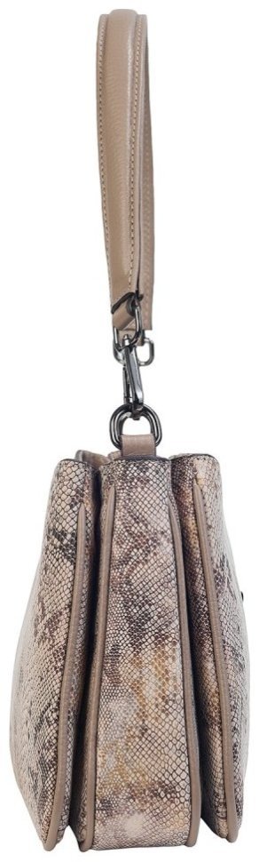 Женская сумка из натуральной кожи с тиснением под рептилию Desisan 107854 бежевая фото №2 Женская сумка из натуральной кожи с тиснением под рептилию Desisan 107854 бежевая modnotak фото №2