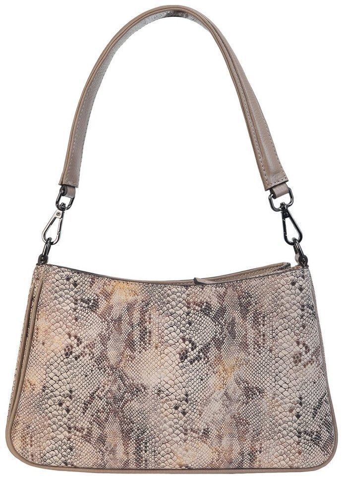 Женская сумка из натуральной кожи с тиснением под рептилию Desisan 107854 бежевая фото №5 Женская сумка из натуральной кожи с тиснением под рептилию Desisan 107854 бежевая modnotak фото №5
