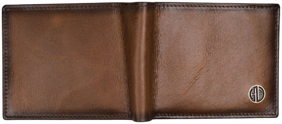 Мужской кошелек из гладкой кожи без монетницы с RFID-защитой Hammonds Flycatcher HF595 коричневого цвета 107954 modnotak фото №4