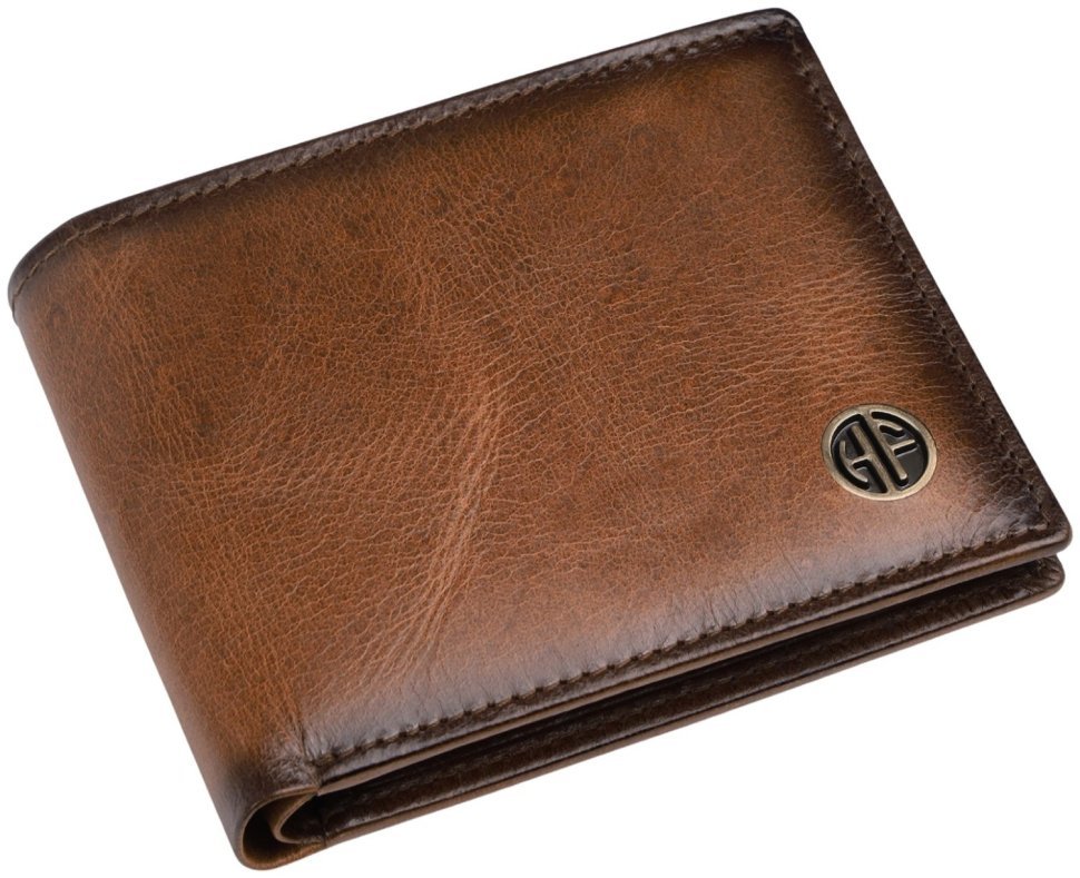 Мужской кошелек из гладкой кожи без монетницы с RFID-защитой Hammonds Flycatcher HF595 коричневого цвета 107954 modnotak фото №5