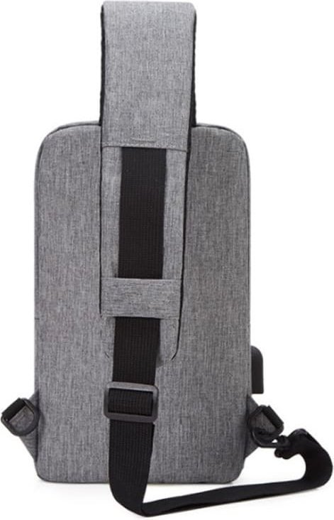 Серая мужская сумка-слинг из текстиля с одной лямкой Monsen (22116)