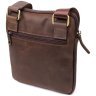 Повседневная мужская сумка из винтажной кожи с 1 основным отделением через плечо Shvigel коричневая 108354 modnotak фото - 2