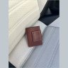 Маленький кожаный коричневый кошелек ручной работы на магните Grande Pelle (13003) - 9