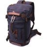 Великий чоловічий рюкзак-трансформер із чорного текстилю Vintage 2422157 - 1