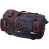Великий чоловічий рюкзак-трансформер із чорного текстилю Vintage 2422157 - 3