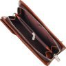 Кожаный мужской кошелек-клатч коричневого цвета с ремешком на запястье CANPELLINI (2421544) - 4