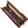 Кожаный мужской кошелек-клатч коричневого цвета с ремешком на запястье CANPELLINI (2421544) - 5