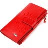 Великий жіночий гаманець червоного кольору з натуральної шкіри під змію CANPELLINI (2421646) - 1