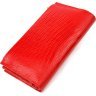 Великий жіночий гаманець червоного кольору з натуральної шкіри під змію CANPELLINI (2421646) - 2