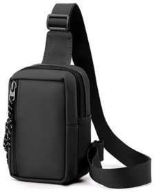 Текстильная мужская сумка рюкзак черного цвета Confident 90755