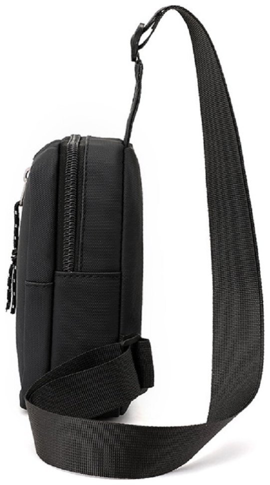 Текстильна чоловіча сумка рюкзак чорного кольору Confident 90755 modnotak фото №3