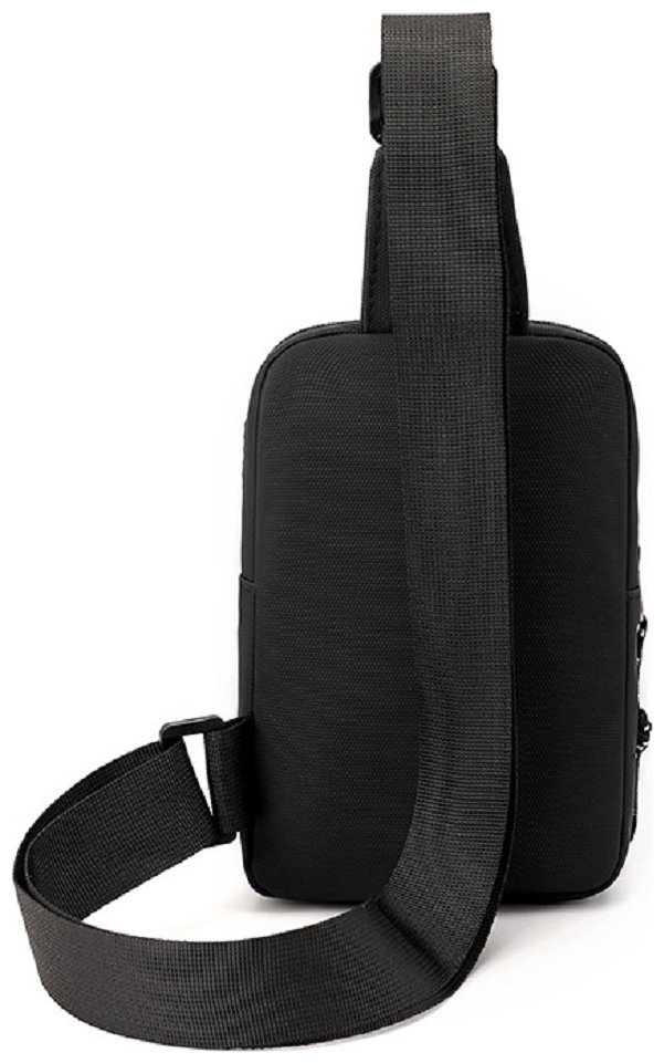 Текстильна чоловіча сумка рюкзак чорного кольору Confident 90755 modnotak фото №4