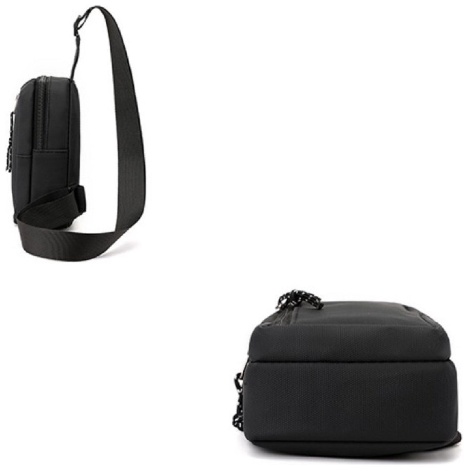 Текстильна чоловіча сумка рюкзак чорного кольору Confident 90755 modnotak фото №8