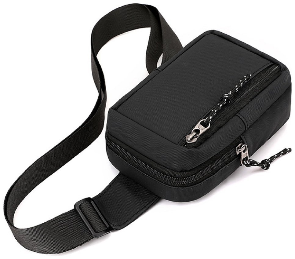 Текстильна чоловіча сумка рюкзак чорного кольору Confident 90755 modnotak фото №16