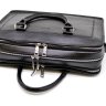 Добротная мужская кожаная сумка-портфель на три отдела TARWA (21737) - 6