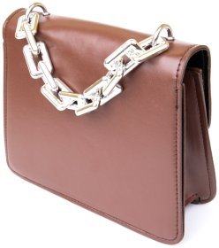 Женская сумка из кожзаменителя коричневого цвета Vintage Style 91055