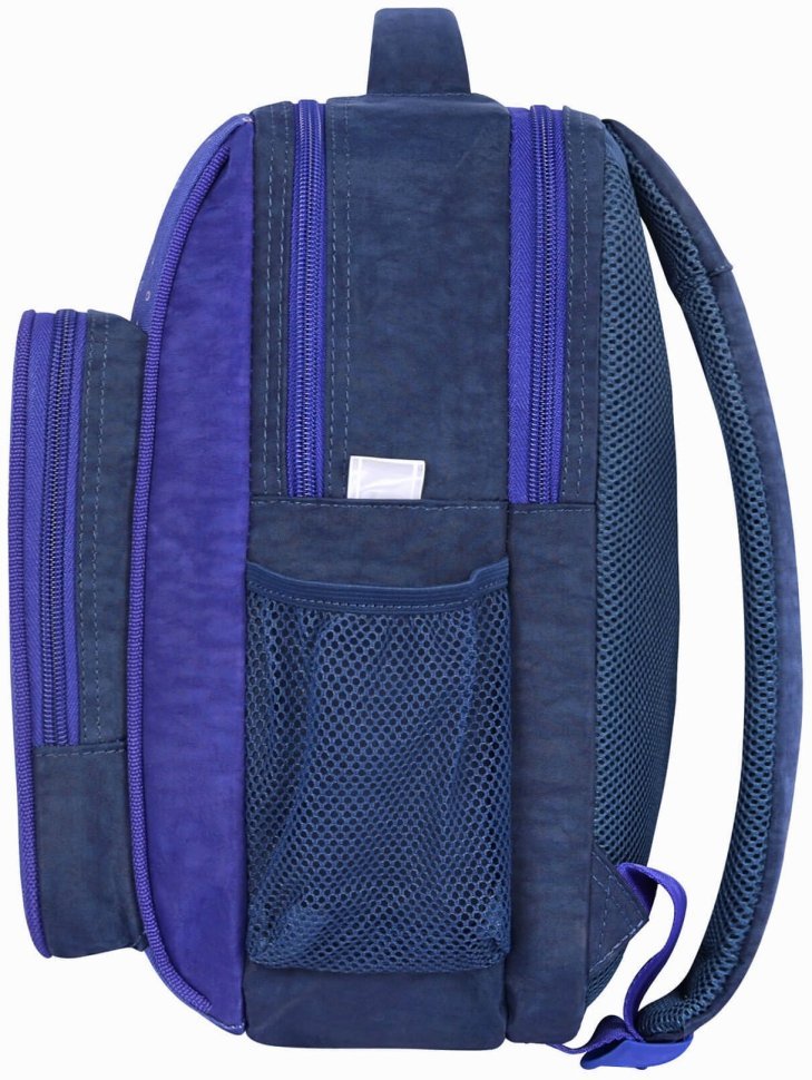 Рюкзак школьный ортопедический синего цвета принт космонавта Bagland 111255 modnotak фото №2