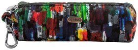 Женская кожаная ключница с ярким принтом на молнии Desisan 81255