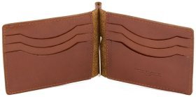 Молодежный зажим для купюр рыжего цвета ST Leather (16842)