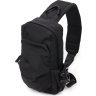Универсальная мужская текстильная сумка-слинг через плечо в черном цвете Vintage (20576) - 1