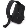 Универсальная мужская текстильная сумка-слинг через плечо в черном цвете Vintage (20576) - 2