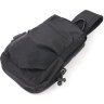 Универсальная мужская текстильная сумка-слинг через плечо в черном цвете Vintage (20576) - 3